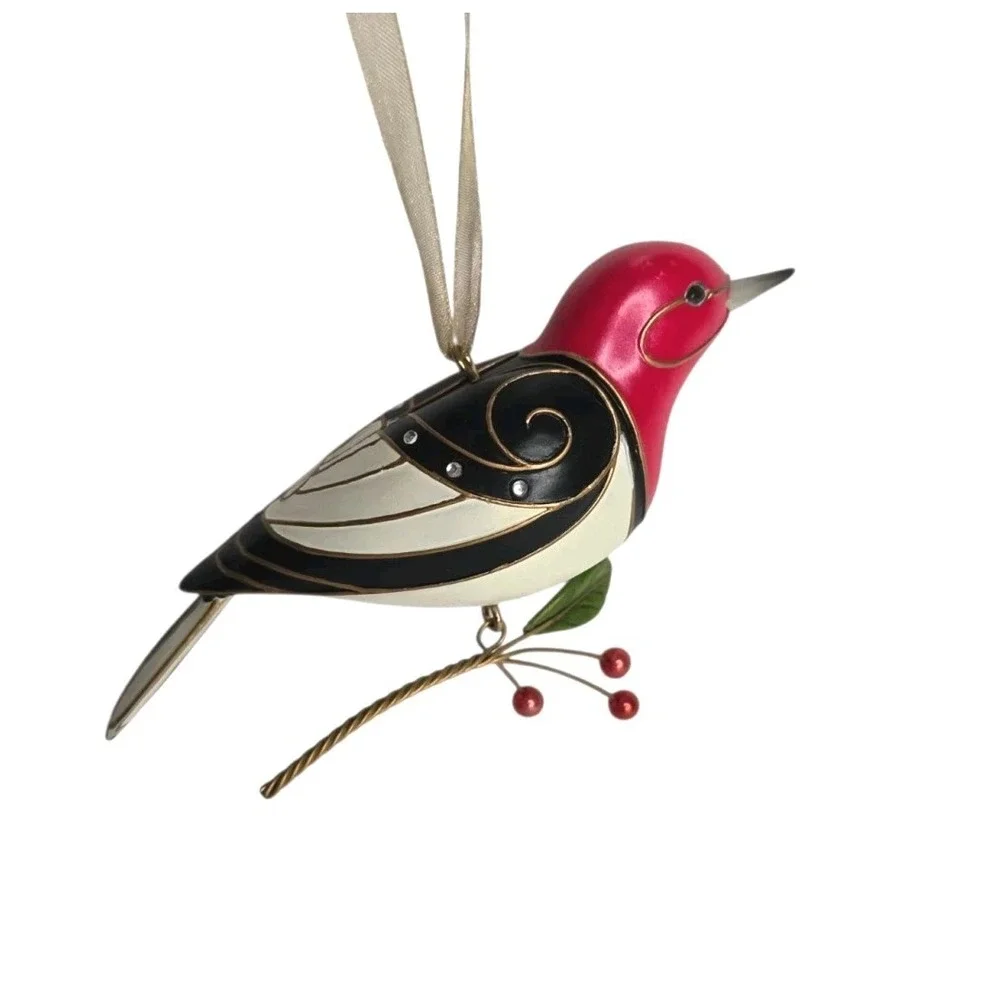 Hallmark Keepsake Ornament Red-Headed Woodpecker Beauty Of Birds 2009 Christmas